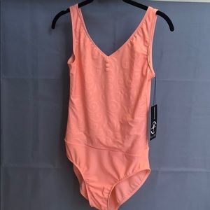 Peach leotard with detail